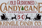 Vintage Old Fashioned Candy Cane Kringle Candy Co - STK06329