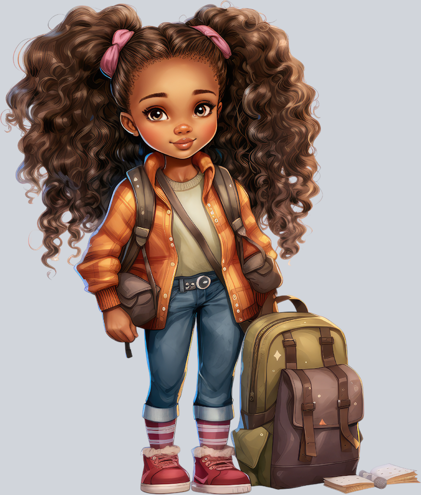 Cute Black Girl Back To School 18 - STK01553