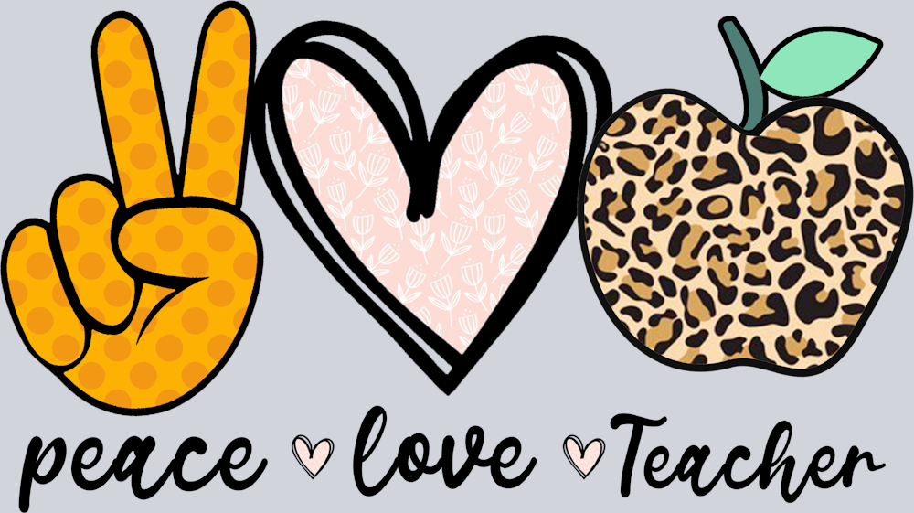 Peace Love Teacher - STK04796