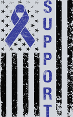 Support Colon Cancer Awareness Vertical Flag - Black - STK07450