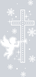 Cross And Cherub White - STK01476
