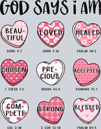 God Says I Am Candy Hearts - STK02375