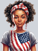 Black Woman American Pride 7 - STK00966