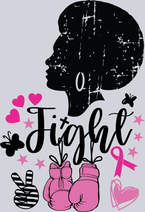 Breast Cancer Awareness Fight 2 Black - STK01126