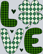 Lucky Love Green Houndstooth - STK03869