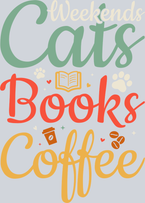 Pets Weekends Cats Books Coffee Color - STK04903
