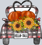 Hello Fall Truck Plaid - STK02691
