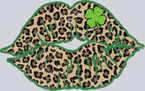 Leopard Shamrock Lips - STK03556