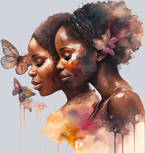 Black Women Paint Splash - STK01000