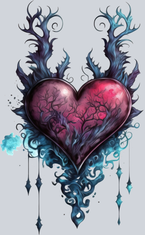 Goth Heart 5 - STK02400