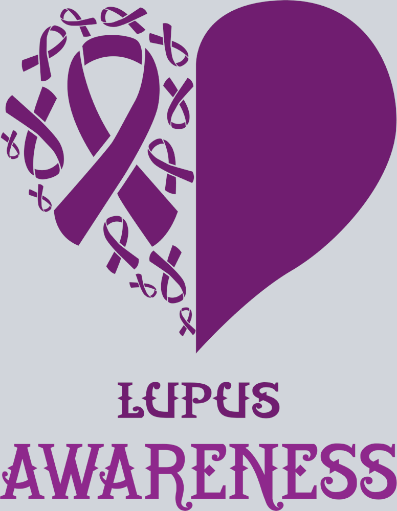 Lupus Awareness Heart Ribbons - STK03918