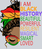 I'm Am Black History Half Face - STK03045