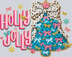 Faux Yarn Holly Jolly Christmas - STK07498