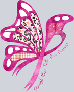 Breast Cancer Awareness Butterfly Strength Hope Faith Love Courage - STK01121