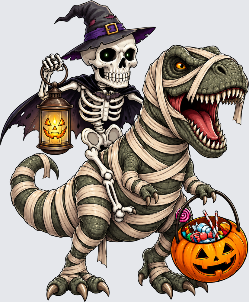 Skeleton and TRex Mummy - STK08242