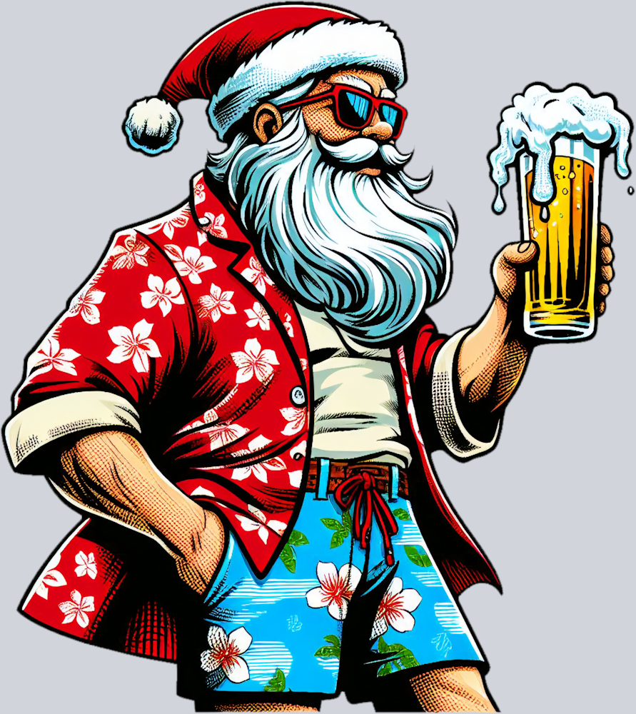 Santa Holding A Beer - STK05299