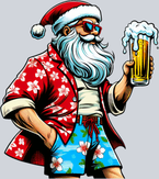 Santa Holding A Beer - STK05299