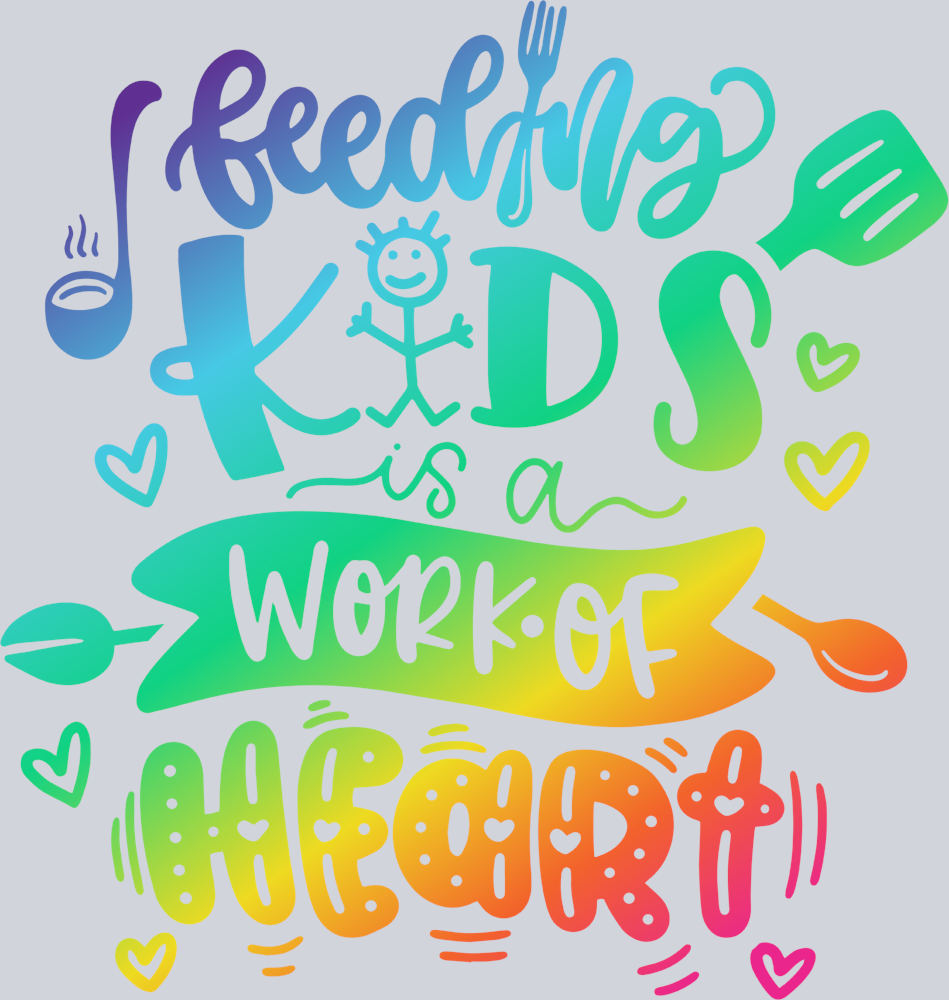 Feeding Kids Is A Work Of Heart Color - STK01962