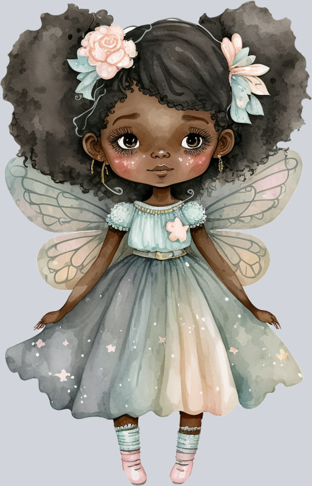 Black Fairy Girl Flowers - STK00603