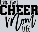 Livin That Cheer Mom Life Black - STK03653