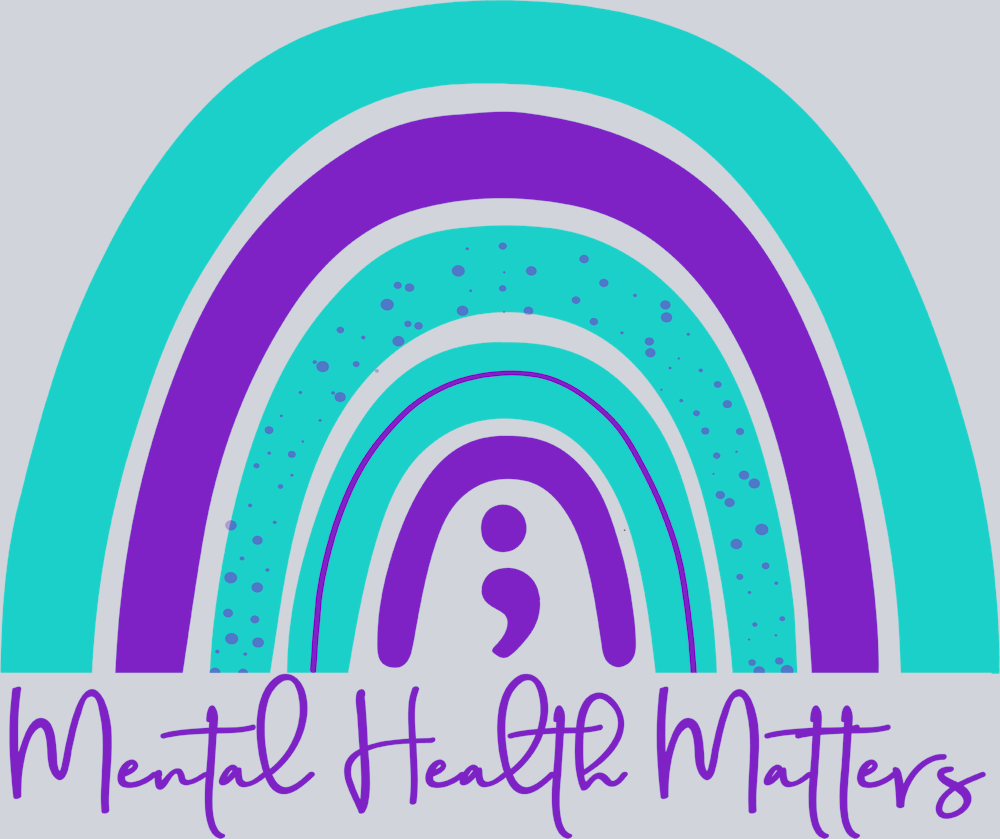Mental Health Rainbow Semicolon - STK04207