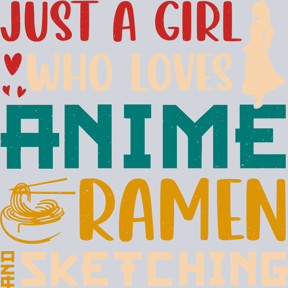 Just A Girl Anime Ramen Sketching Color - STK03433