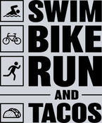 Sports Swim Bike Run Tacos Black - STK05744
