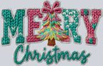 Faux Yarn Merry Christmas 3 - STK07502