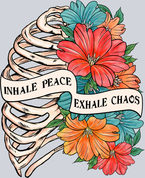 Skeleton Inhale Peace Exhale Chaos - STK05499
