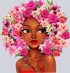 Breast Cancer Awareness Flower Afro 2 - STK01133