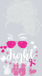 Breast Cancer Awareness Fight 3 White - STK01129