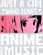 Girl Who Loves Anime Music White - STK02257