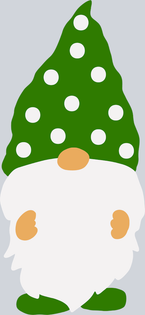 Gnome Green Hat White Dots - STK02285