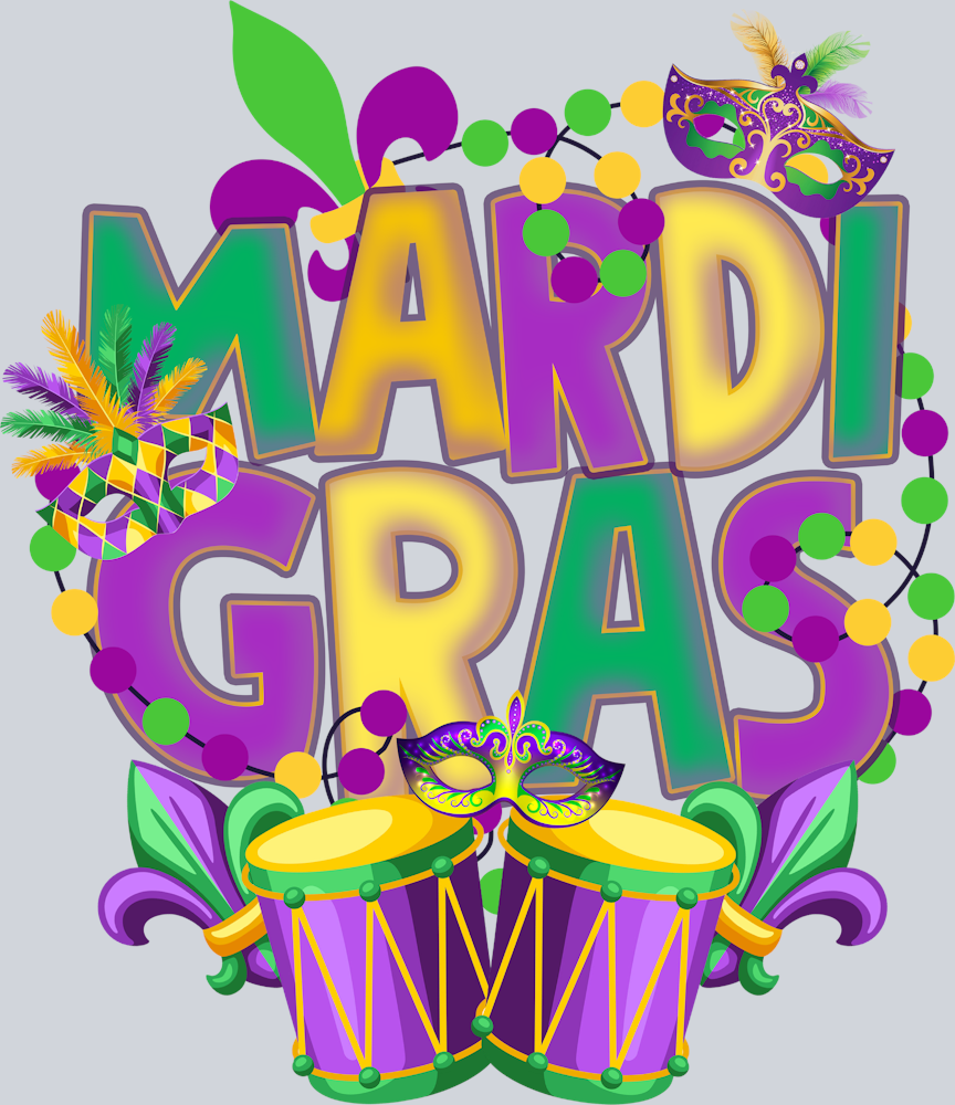 Mardi Gras Beads Drums - STK04014