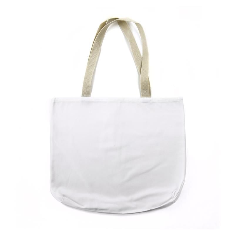 Canvas Sublimation Tote Bag w/ Beige Straps