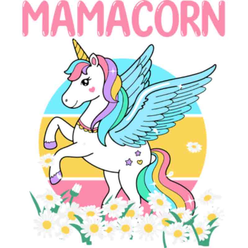 Mamacorn Unicorn Costume Mom Mothers-Day (DTF Transfer)