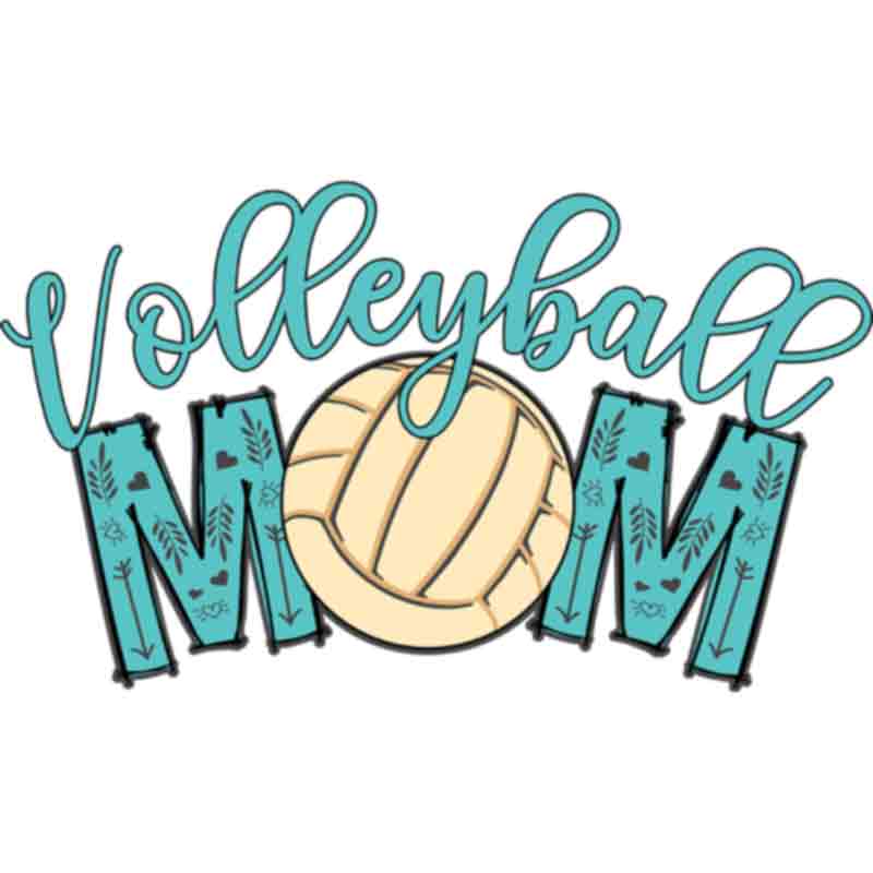 Volleyball Mom Leopard Mother's Day (DTF Transfer)