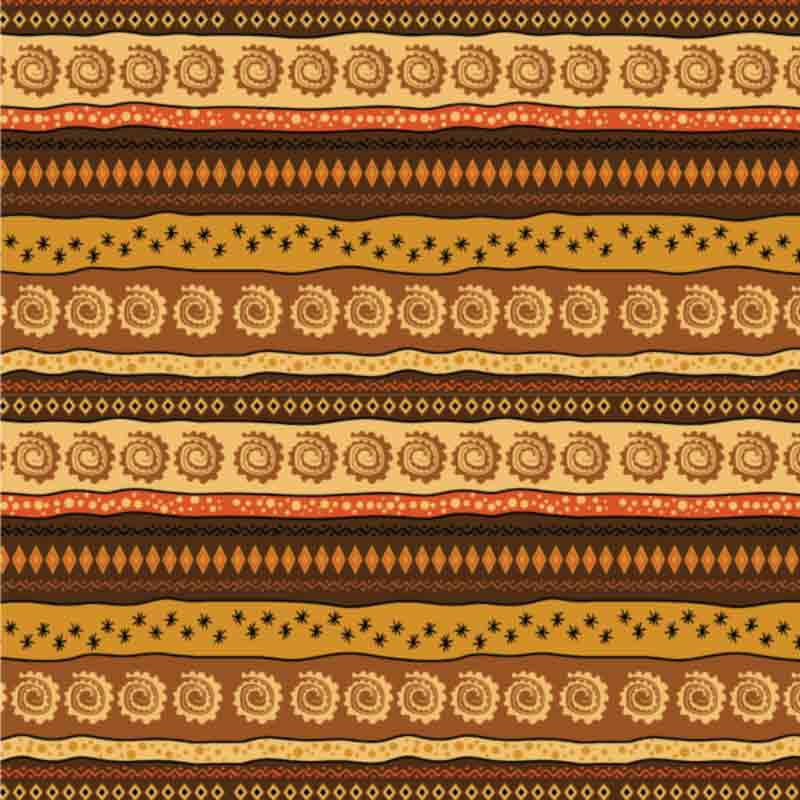 African Pattern - Ankara Brown Gold #14 (Sublimation Transfer)