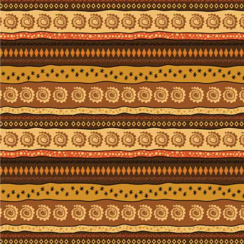 African Pattern - Ankara Brown Gold #14 (Sublimation Transfer)