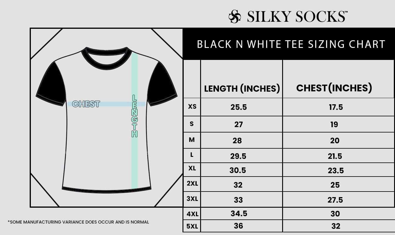 Silky Socks™ Black N White Sublimation T-Shirt