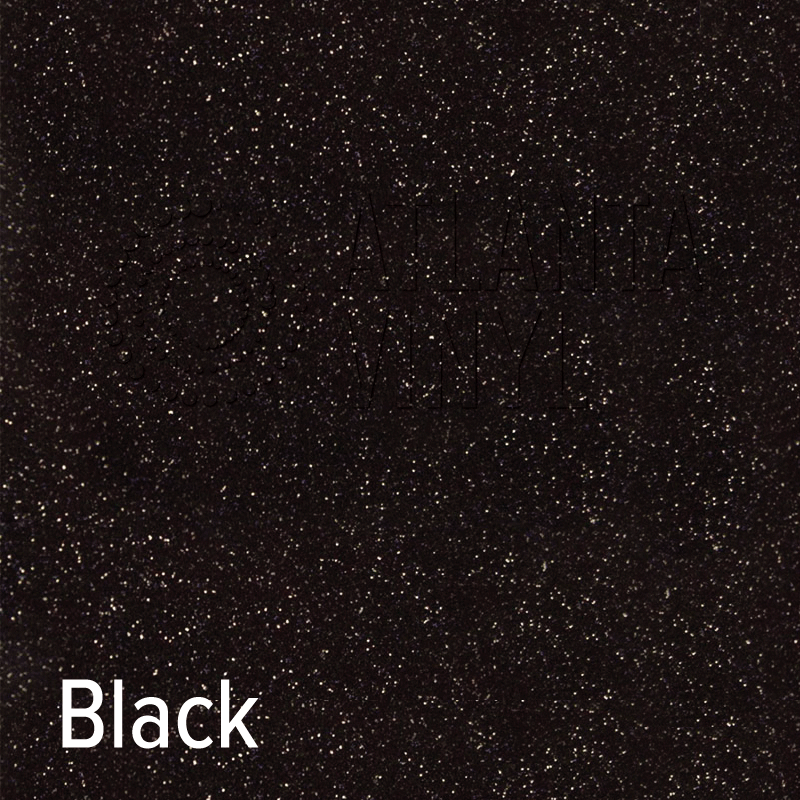 12" Black Siser Glitter Heat Transfer Vinyl (HTV)