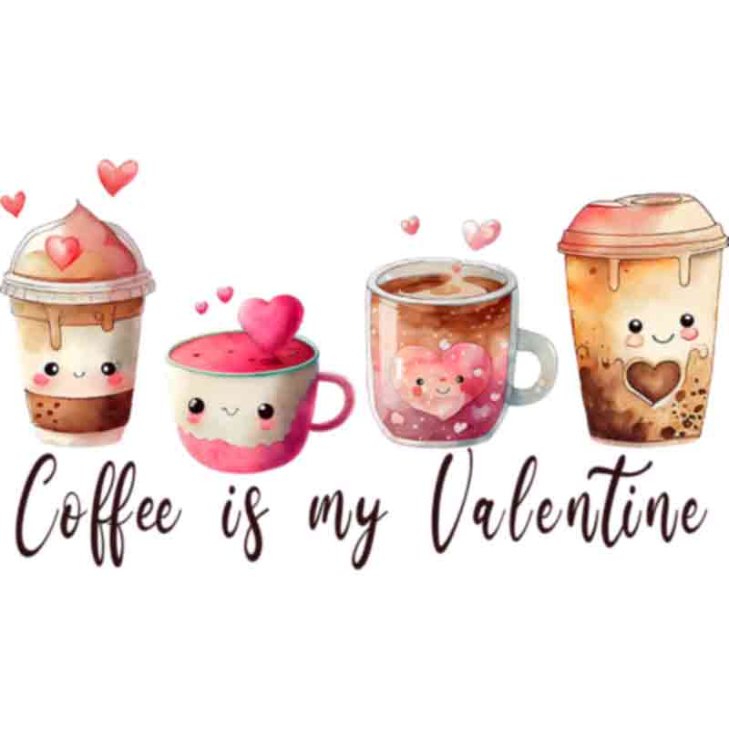 Coffee My Valentine Cute (DTF Transfer)