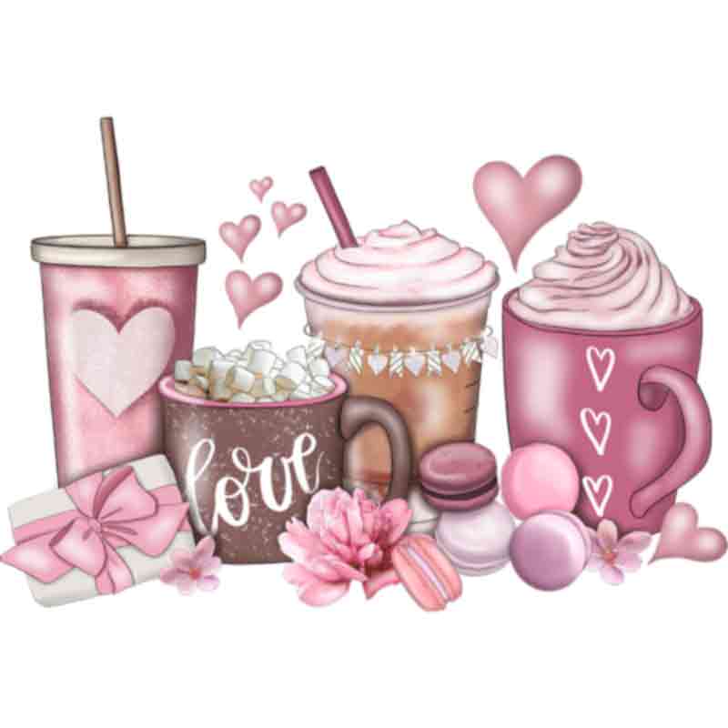 Coffee Pink Valentine (DTF Transfer)