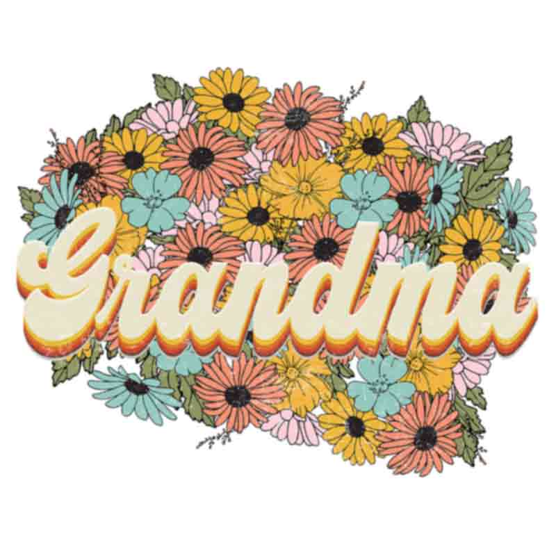 Florals Retro Grandma (DTF Transfer)