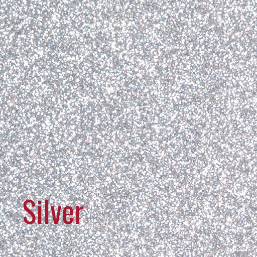12" Silver Siser Glitter Heat Transfer Vinyl (HTV)