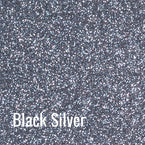 Black Silver Siser Glitter Heat Transfer Vinyl (HTV) (Bulk Rolls)