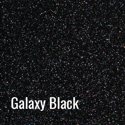 12" Galaxy Black Siser Glitter Heat Transfer Vinyl (HTV)