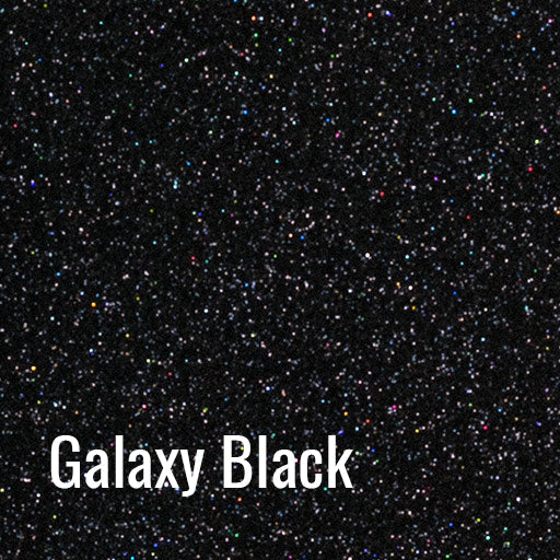 20" Galaxy Black Siser Glitter Heat Transfer Vinyl (HTV)