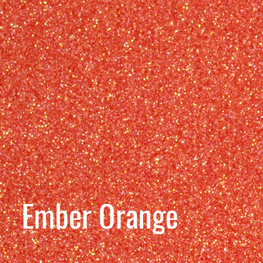 12" Ember Orange Siser Glitter Heat Transfer Vinyl (HTV)
