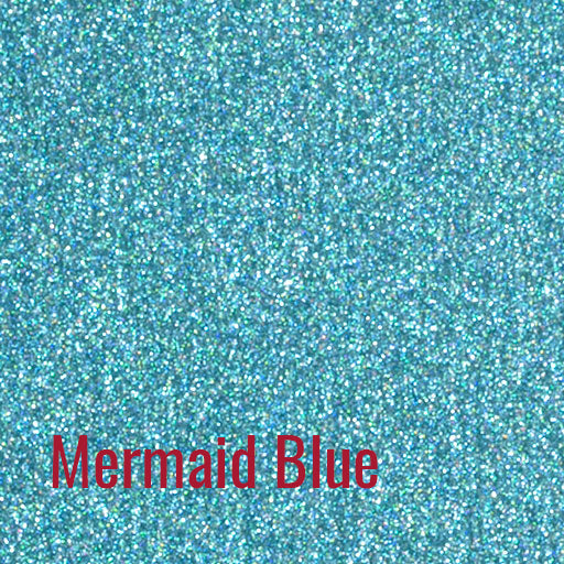12" Mermaid Blue Siser Glitter Heat Transfer Vinyl (HTV)